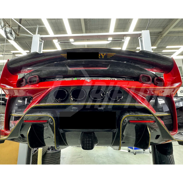 F9XX Mansory Style Dry Carbon Fiber Wide Body Kits For Ferrari SF90 Stradale & Spider