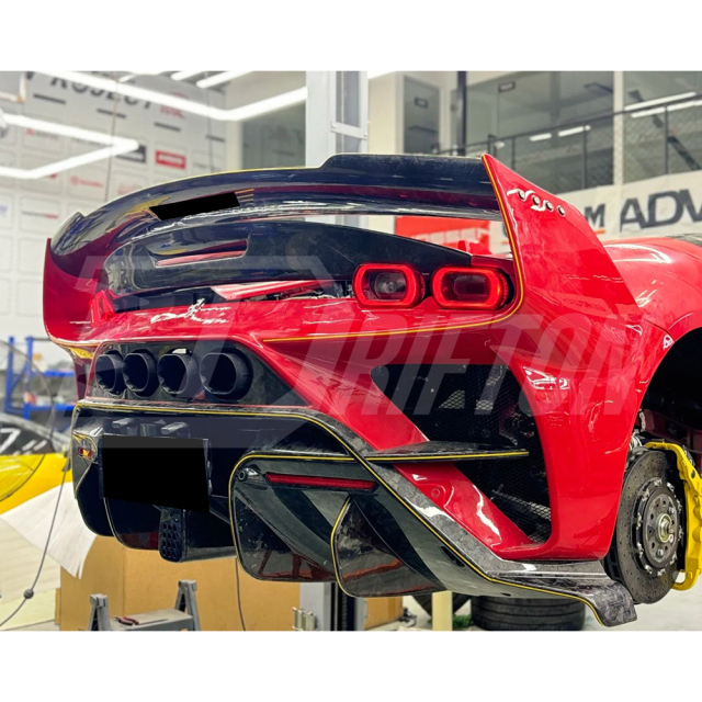F9XX Mansory Style Dry Carbon Fiber Wide Body Kits For Ferrari SF90 Stradale & Spider