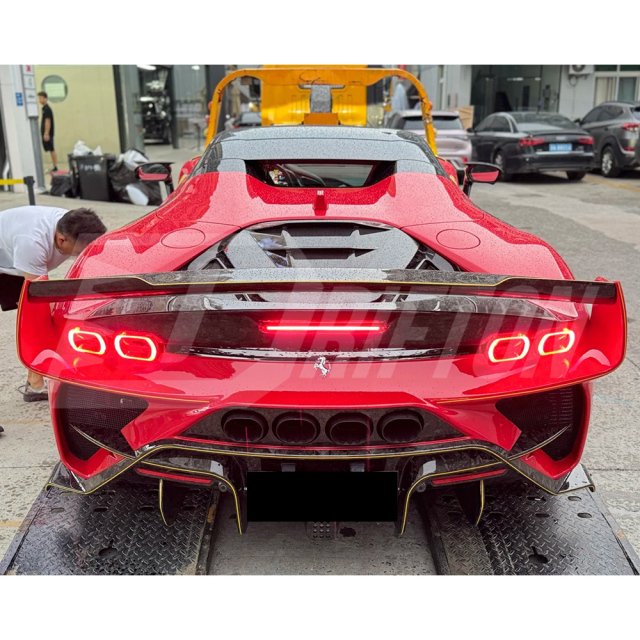 F9XX Mansory Style Dry Carbon Fiber Wide Body Kits For Ferrari SF90 Stradale & Spider