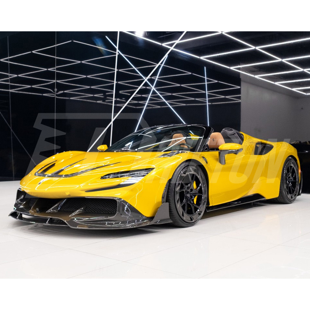 Mansory Soft Style Dry Carbon Fiber Front Lip For Ferrari SF90 Stradale & Spider