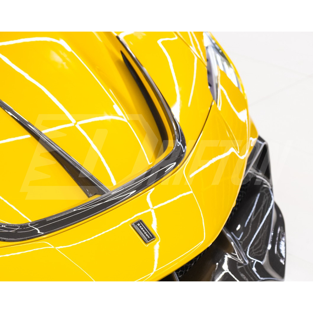 Mansory Soft Style Dry Carbon Fiber Hood Vent Trim For Ferrari SF90 Stradale & Spider