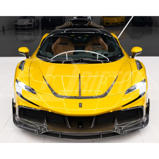 Mansory Soft Style Dry Carbon Fiber Hood Vent Trim For Ferrari SF90 Stradale & Spider