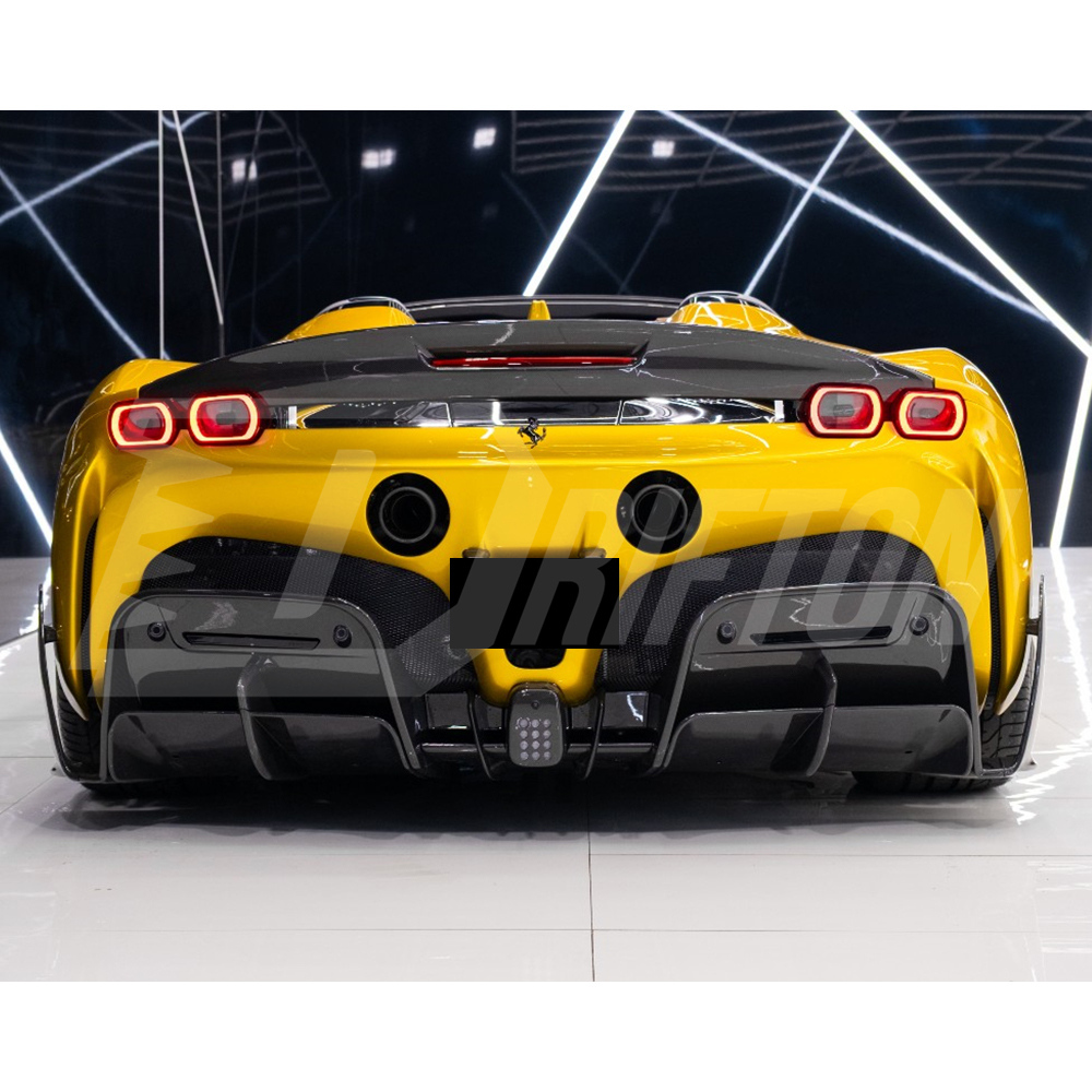 Mansory Soft Style Dry Carbon Fiber Rear Diffuser For Ferrari SF90 Stradale & Spider