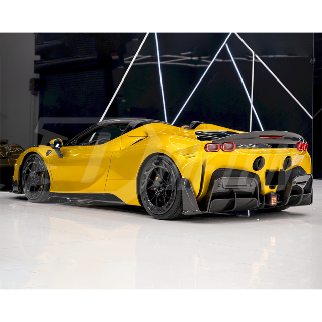 Mansory Soft Style Dry Carbon Fiber Rear Diffuser For Ferrari SF90 Stradale & Spider