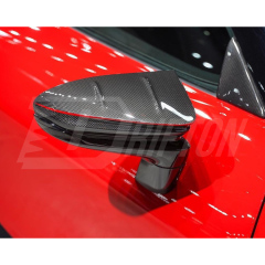Mansory Style Dry Carbon Fiber Side Mirror Caps For Ferrari SF90 Stradale & Spider