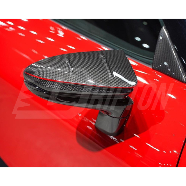 Mansory Style Dry Carbon Fiber Side Mirror Caps For Ferrari SF90 Stradale & Spider