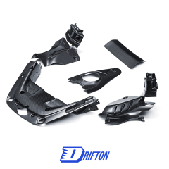 OEM Style Dry Carbon Fiber Engine Bay Compartment Set Cover Kit For Ferrari SF90 Spider