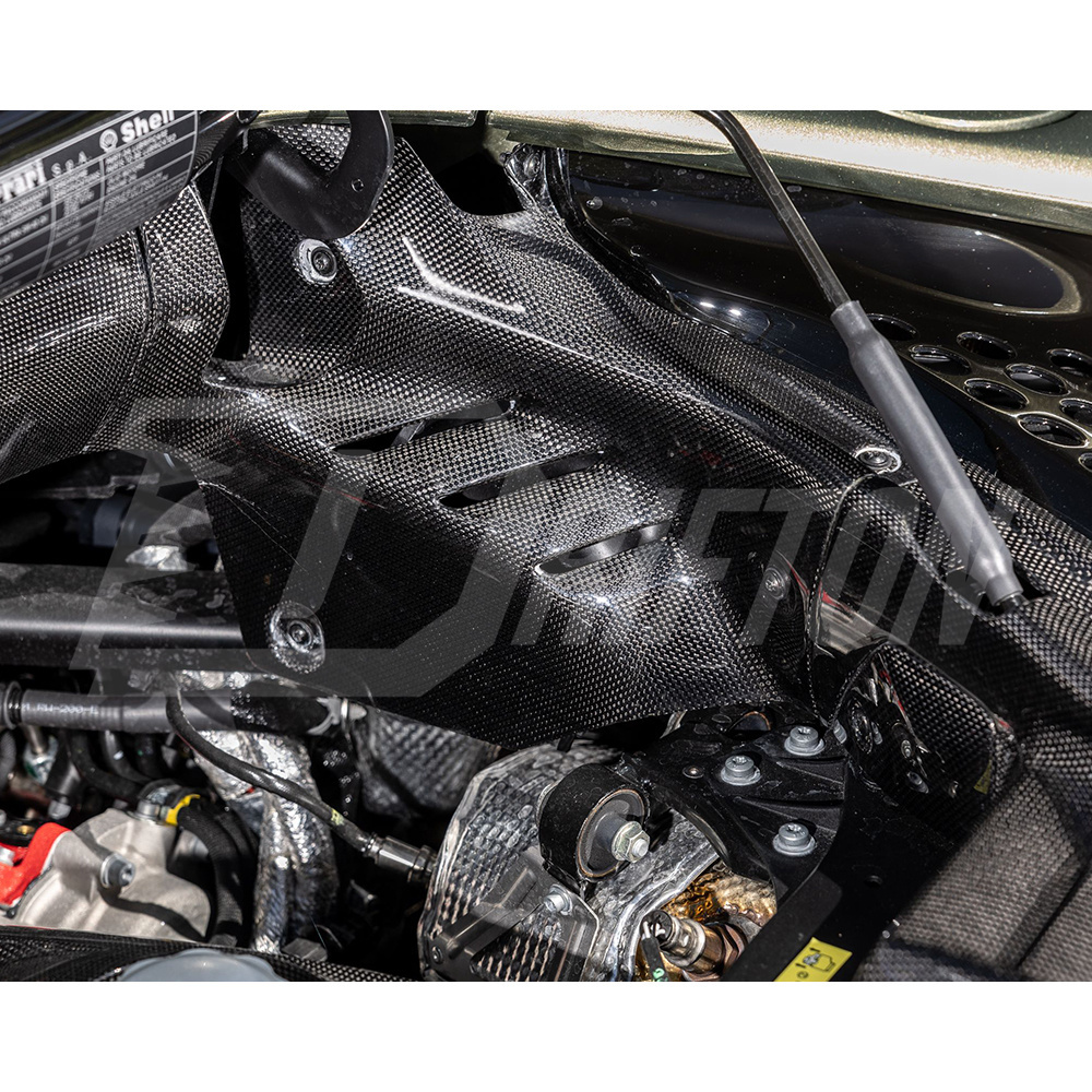 OEM Style Dry Carbon Fiber Engine Bay Compartment Set Cover Kit For Ferrari SF90 Spider