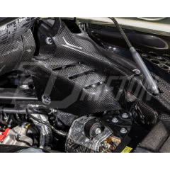 OEM Style Dry Carbon Fiber Engine Bay Compartment Set Cover Kit For Ferrari SF90 Spider