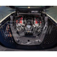 OEM Style Dry Carbon Fiber Engine Bay Compartment Set Cover Kit For Ferrari SF90 Spider