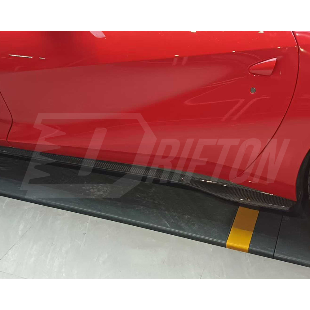 OEM Style Dry Carbon Fiber Side Skirt For Ferrari 812 Superfast GTS 2017-2023