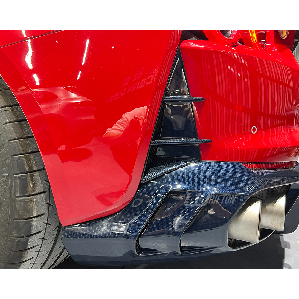 Mansory Style Dry Carbon Fiber Rear Bumper Air Vents Canards For Ferrari 812 Superfast GTS 2017-2023