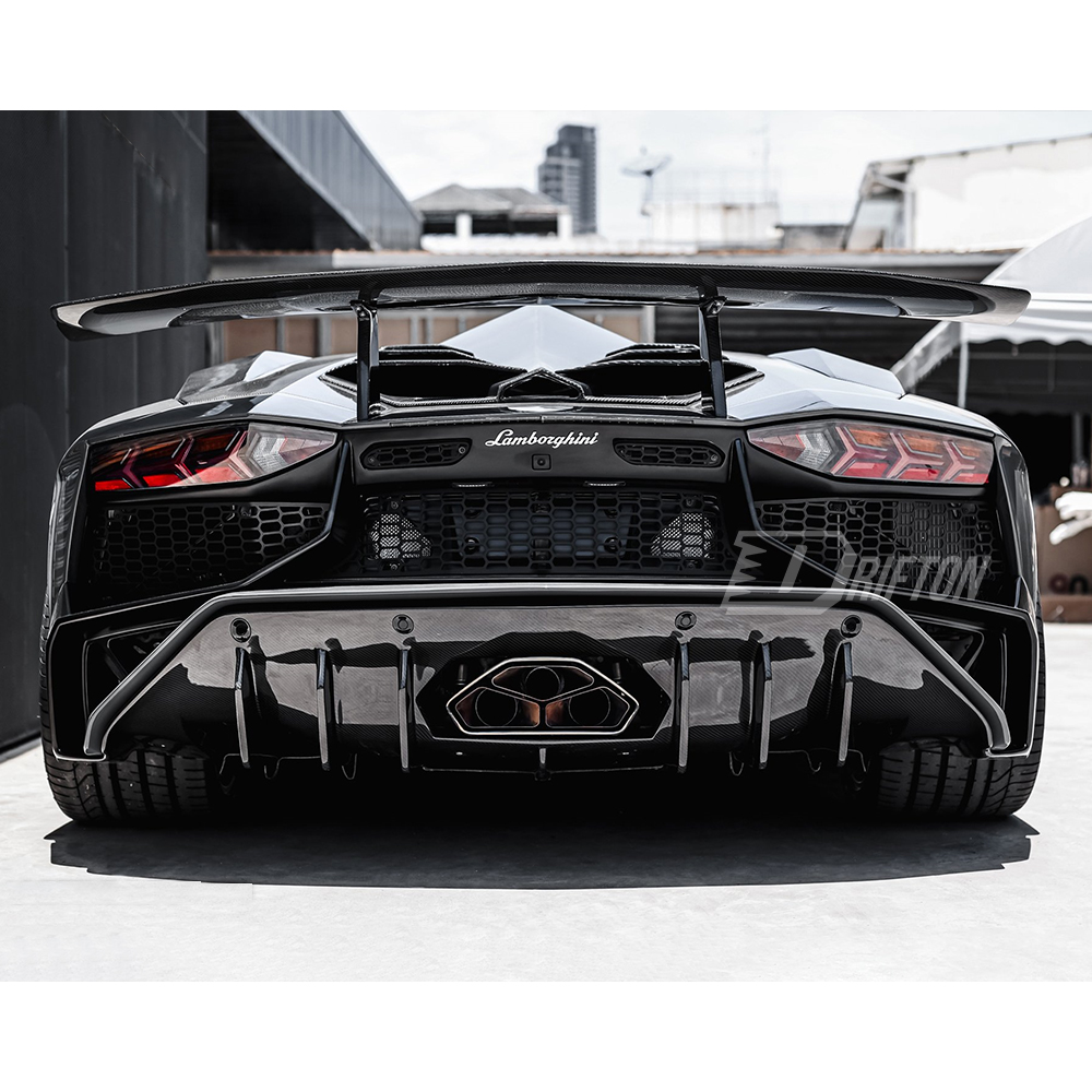 LP750 SV Style Dry Carbon Fiber Rear Spoiler Wing For Lamborghini Aventador & S & SV  LP700 LP740 LP750 2011-2021