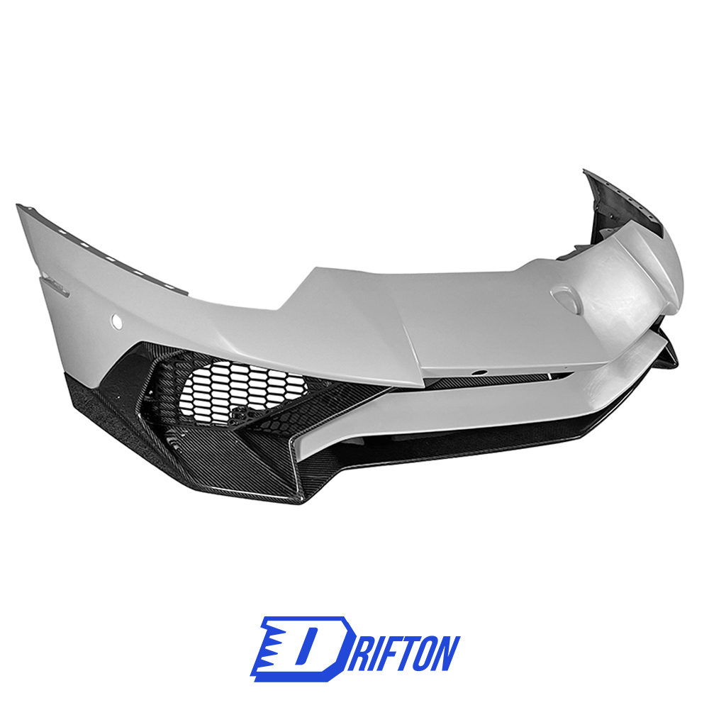 LP750 SV Style Partial Exposed Dry Carbon Fiber Front Bumper For Lamborghini Aventador & S & SV  LP700 LP740 LP750 2011-2021