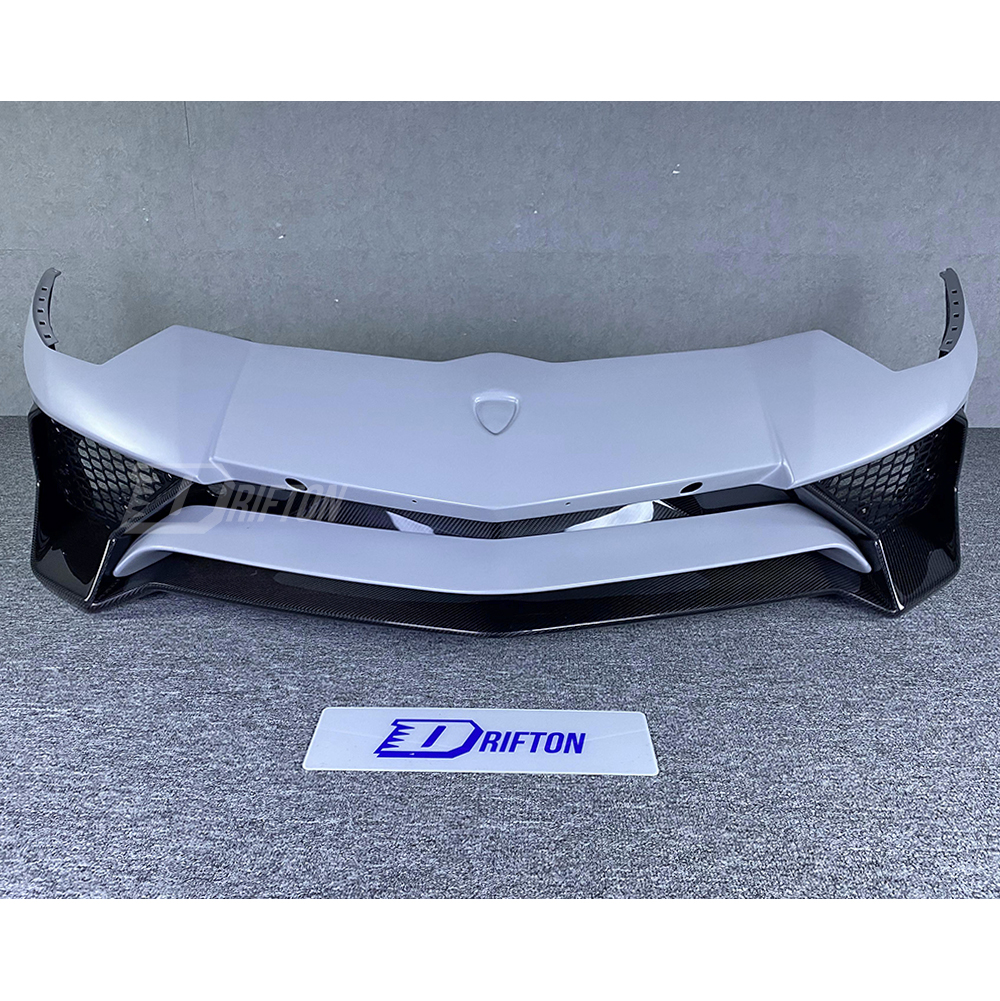 LP750 SV Style Partial Exposed Dry Carbon Fiber Front Bumper For Lamborghini Aventador & S & SV  LP700 LP740 LP750 2011-2021