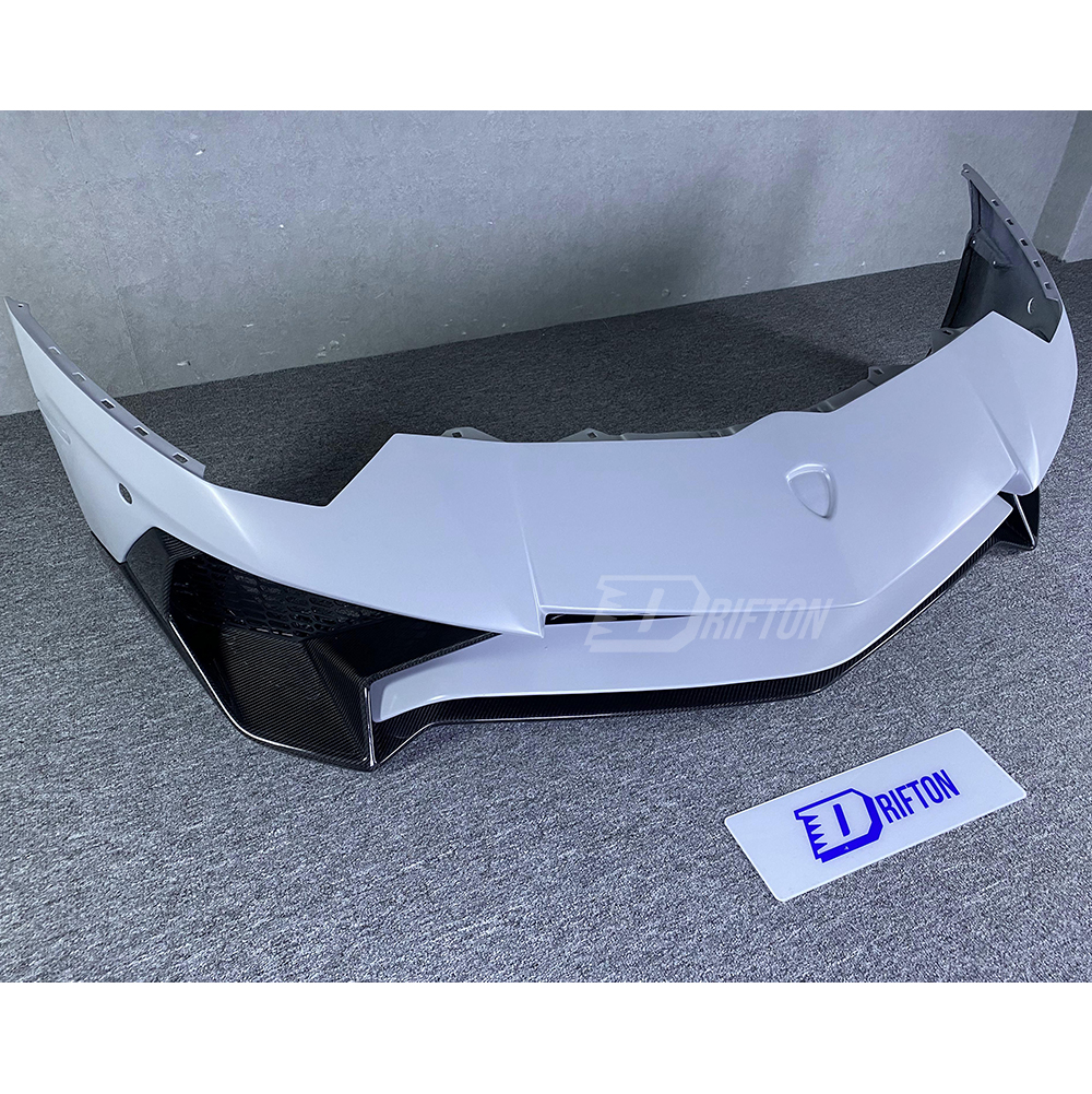 LP750 SV Style Partial Exposed Dry Carbon Fiber Front Bumper For Lamborghini Aventador & S & SV  LP700 LP740 LP750 2011-2021