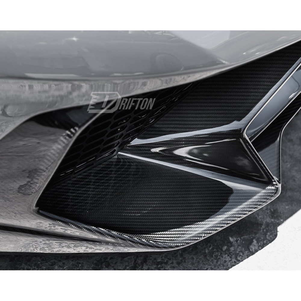 LP750 SV Style Partial Exposed Dry Carbon Fiber Front Bumper For Lamborghini Aventador & S & SV  LP700 LP740 LP750 2011-2021