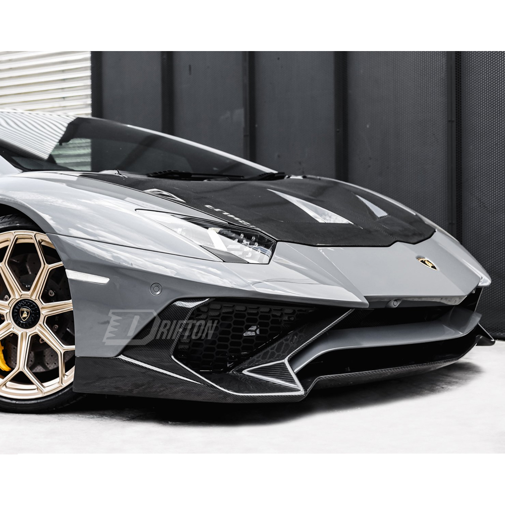 LP750 SV Style Partial Exposed Dry Carbon Fiber Front Bumper For Lamborghini Aventador & S & SV  LP700 LP740 LP750 2011-2021