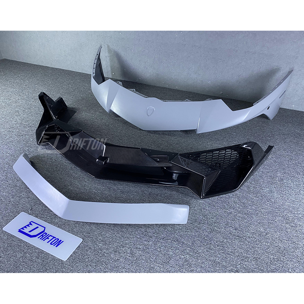 LP750 SV Style Partial Exposed Dry Carbon Fiber Front Bumper For Lamborghini Aventador & S & SV  LP700 LP740 LP750 2011-2021