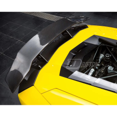DMC Style Dry Carbon Fiber Rear Spoiler Wing With Base Lid For Lamborghini Aventador & S & SV  LP700 LP740 LP750 2011-2021