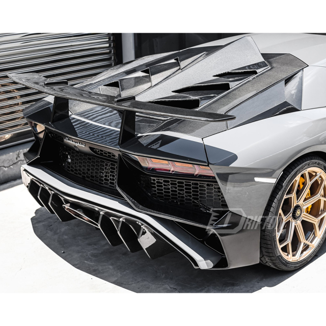 LP750 SV Style Dry Carbon Fiber Rear Spoiler Wing For Lamborghini Aventador & S & SV  LP700 LP740 LP750 2011-2021