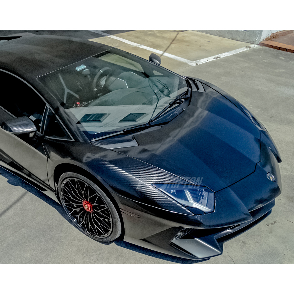 LP750 SV Style Full Exposed Dry Carbon Fiber Front Bumper For Lamborghini Aventador & S & SV  LP700 LP740 LP750 2011-2021