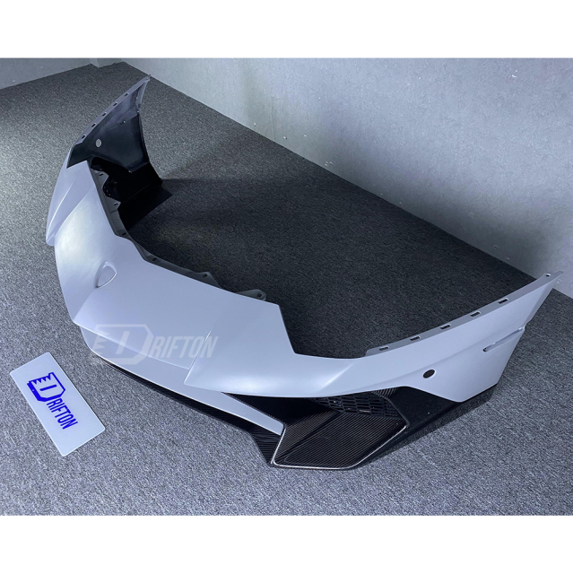 LP750 SV Style Partial Exposed Dry Carbon Fiber Front Bumper For Lamborghini Aventador & S & SV  LP700 LP740 LP750 2011-2021