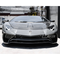 LP750 SV Style Partial Exposed Dry Carbon Fiber Front Bumper For Lamborghini Aventador & S & SV  LP700 LP740 LP750 2011-2021