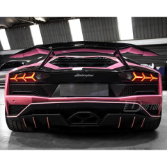 Novitec Style Dry Carbon Fiber Rear Spoiler Wing With Base Lid For Lamborghini Aventador & S & SV  LP700 LP740 LP750 2011-2021