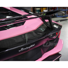 Novitec Style Dry Carbon Fiber Rear Spoiler Wing With Base Lid For Lamborghini Aventador & S & SV  LP700 LP740 LP750 2011-2021