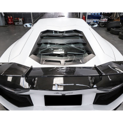 RevoZport Style Dry Carbon Fiber Rear Spoiler Wing For Lamborghini Aventador & S & SV  LP700 LP740 LP750 2011-2021