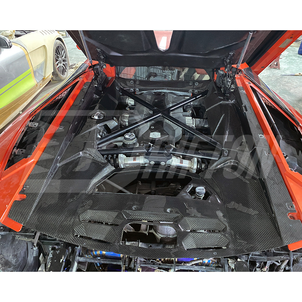 Dry Carbon Fiber Engine Bay Panel Set For Lamborghini Aventador LP700 Coupe 2011-2015