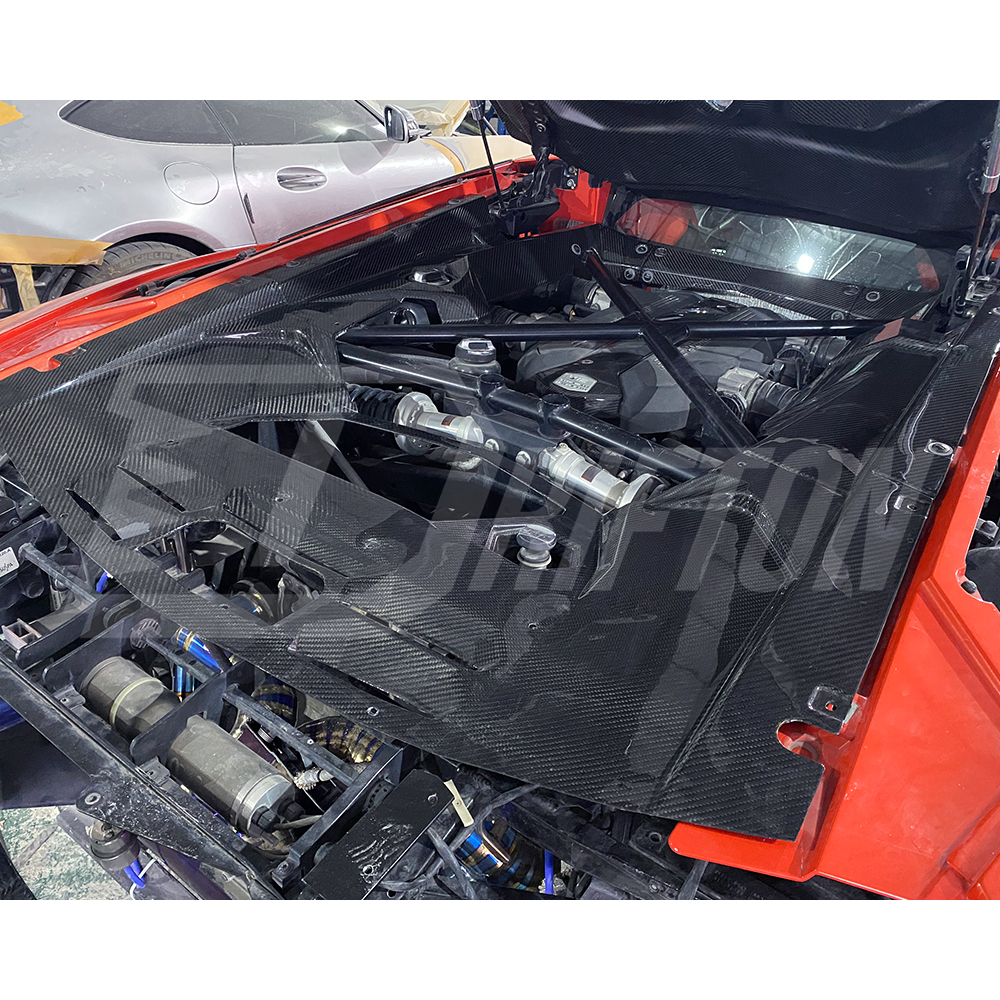 Dry Carbon Fiber Engine Bay Panel Set For Lamborghini Aventador LP700 Coupe 2011-2015