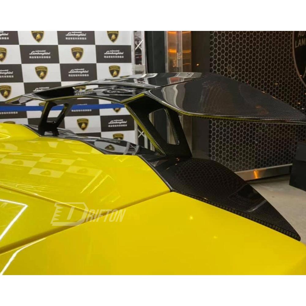 LP750 SV Style Dry Carbon Fiber Rear Spoiler Trunk Base Lid For Lamborghini Aventador LP700 2011-2015