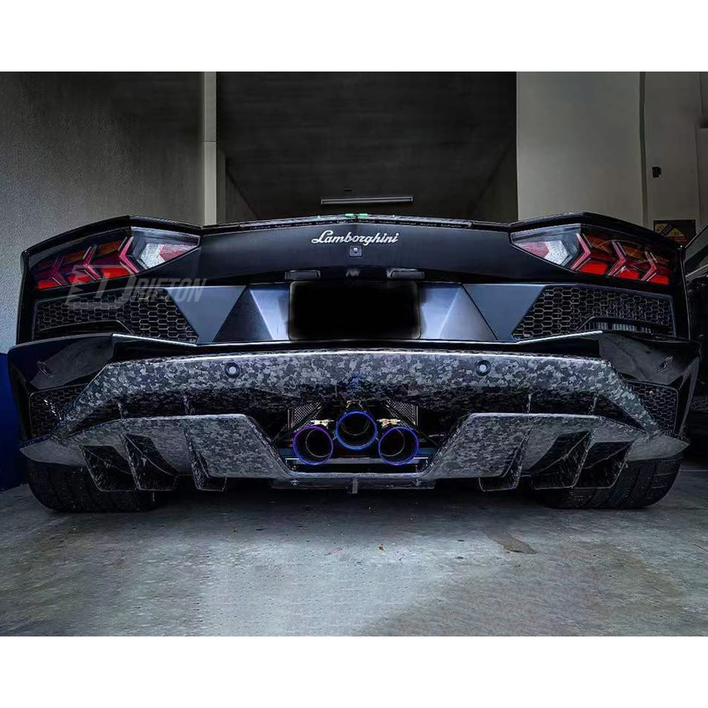 OEM Style Dry Carbon Fiber Rear Diffuser For Lamborghini Aventador S LP740 2016-2021