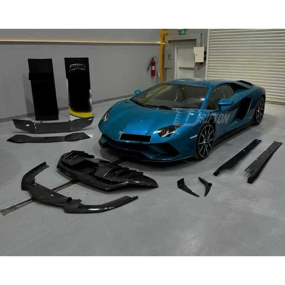 OEM Style Dry Carbon Fiber Side Skirts For Lamborghini Aventador S LP740 2016-2021