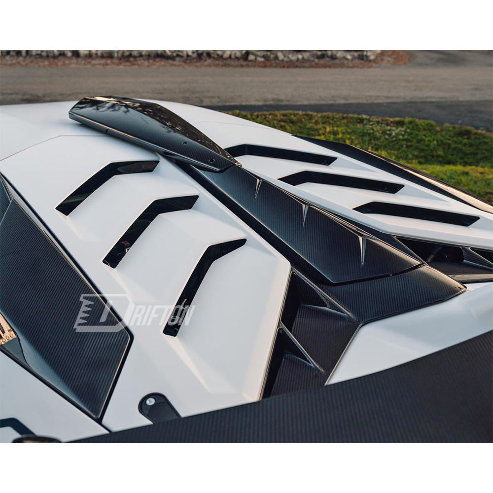 1016 Sytle Dry Carbon Fiber Roof Vent Air Scoops For Lamborghini Aventador SVJ LP770 2018-2021