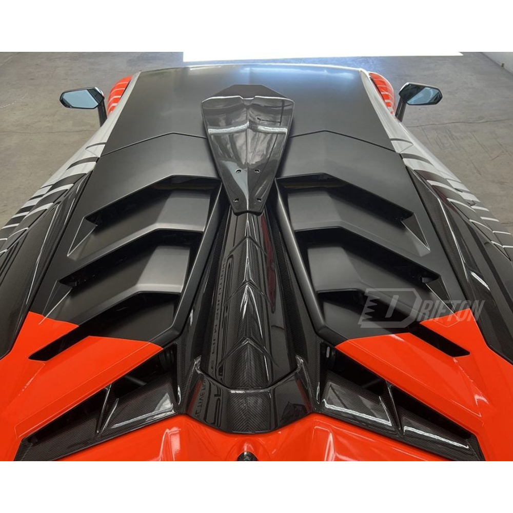 1016 Sytle Dry Carbon Fiber Roof Vent Air Scoops For Lamborghini Aventador SVJ LP770 2018-2021