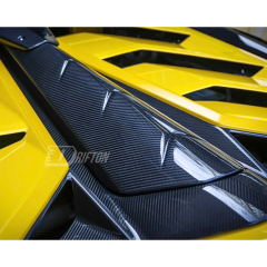 1016 Sytle Dry Carbon Fiber Roof Vent Air Scoops For Lamborghini Aventador SVJ LP770 2018-2021