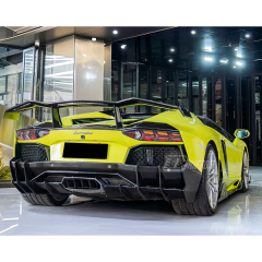 CMST Sytle Dry Carbon Fiber Rear Spoiler Wing With Base Lid For Lamborghini Aventador & S & SV LP700 LP740 LP750 2011-2021