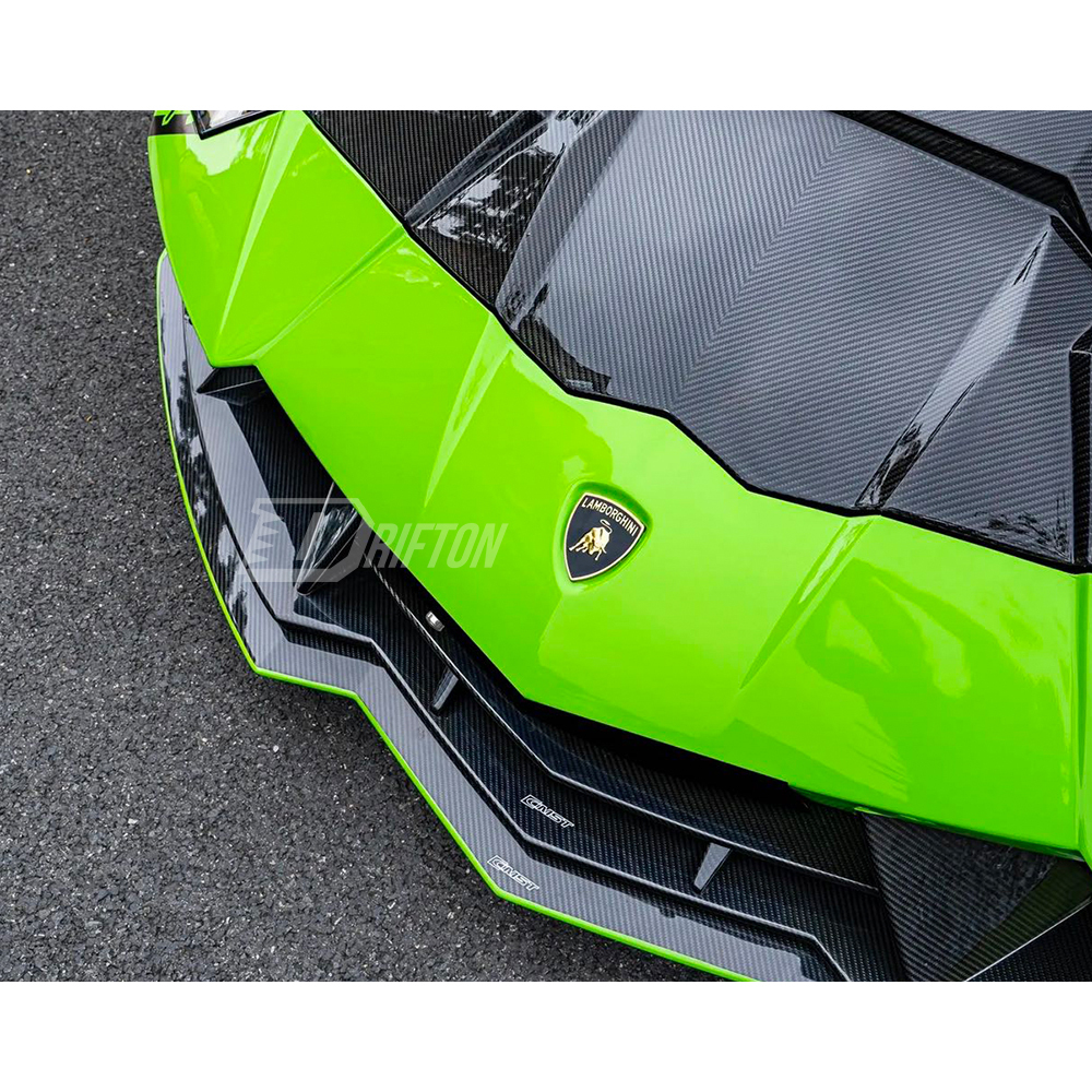 CMST Sytle Full Exposed Dry Carbon Fiber Front End Bumper Fenders Hood Combo For Lamborghini Aventador & S & SV  LP700 LP740 LP750 2011-2021