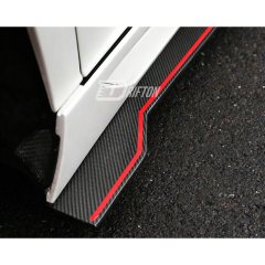 Dry Carbon Fiber Side Skirt Extension Panels For Lamborghini Aventador LP700 2011-2015