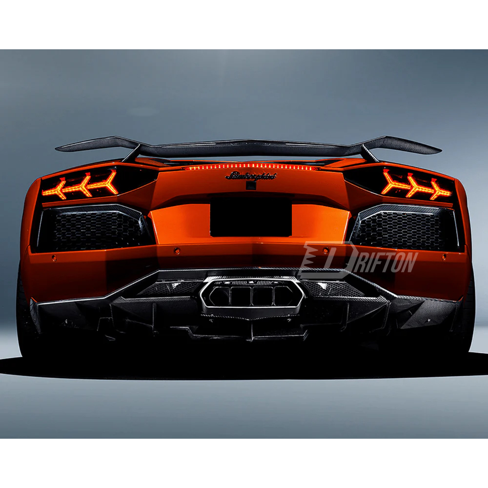 H-Vorsteiner Style Carbon Fiber Rear Spoiler Wing For Lamborghini Aventador & S & SV  LP700 LP740 LP750 2011-2021