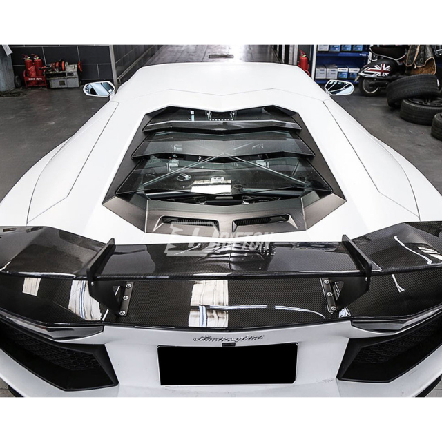 LP750 SV Style Dry Carbon Fiber Rear Spoiler Trunk Base Lid For Lamborghini Aventador LP700 2011-2015