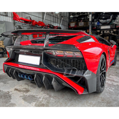 LP750 SV Style Dry Carbon Fiber Rear Spoiler Trunk Base Lid For Lamborghini Aventador LP700 2011-2015