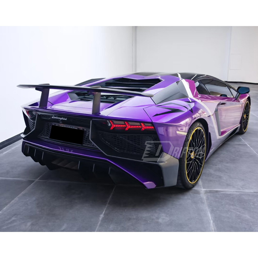 LP750 SV Style Dry Carbon Fiber Rear Spoiler Wing With Primerd Base Lid For Lamborghini Aventador & S & SV  LP700 LP740 LP750 2011-2021