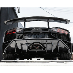 LP750 SV Style Dry Forged Carbon Fiber Rear Spoiler Wing With Primerd Base Lid For Lamborghini Aventador & S & SV  LP700 LP740 LP750 2011-2021