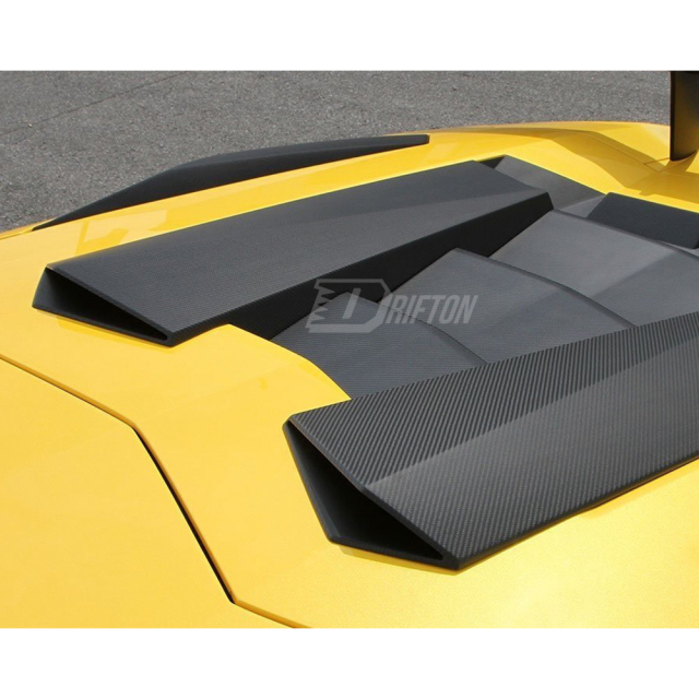 Novitec Style Dry Carbon Fiber Rear Engine Cover Side Air Scoops For Lamborghini Aventador & S  LP700 LP740 2011-2021