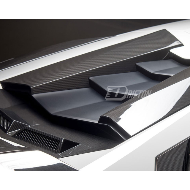 Novitec Style Dry Carbon Fiber Rear Engine Cover Side Air Scoops For Lamborghini Aventador & S  LP700 LP740 2011-2021