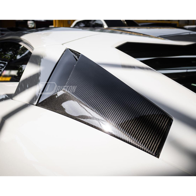 OEM Style Dry Carbon Fiber Rear Engine Side Vents Air Scoop For Lamborghini Aventador S LP740 2016-2021